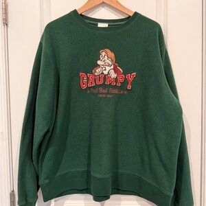VINTAGE disney store crewneck embroidered grumpy